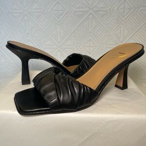 Sam Edelman Kittie Heeled Slide Sandals Size 8.5 In Black